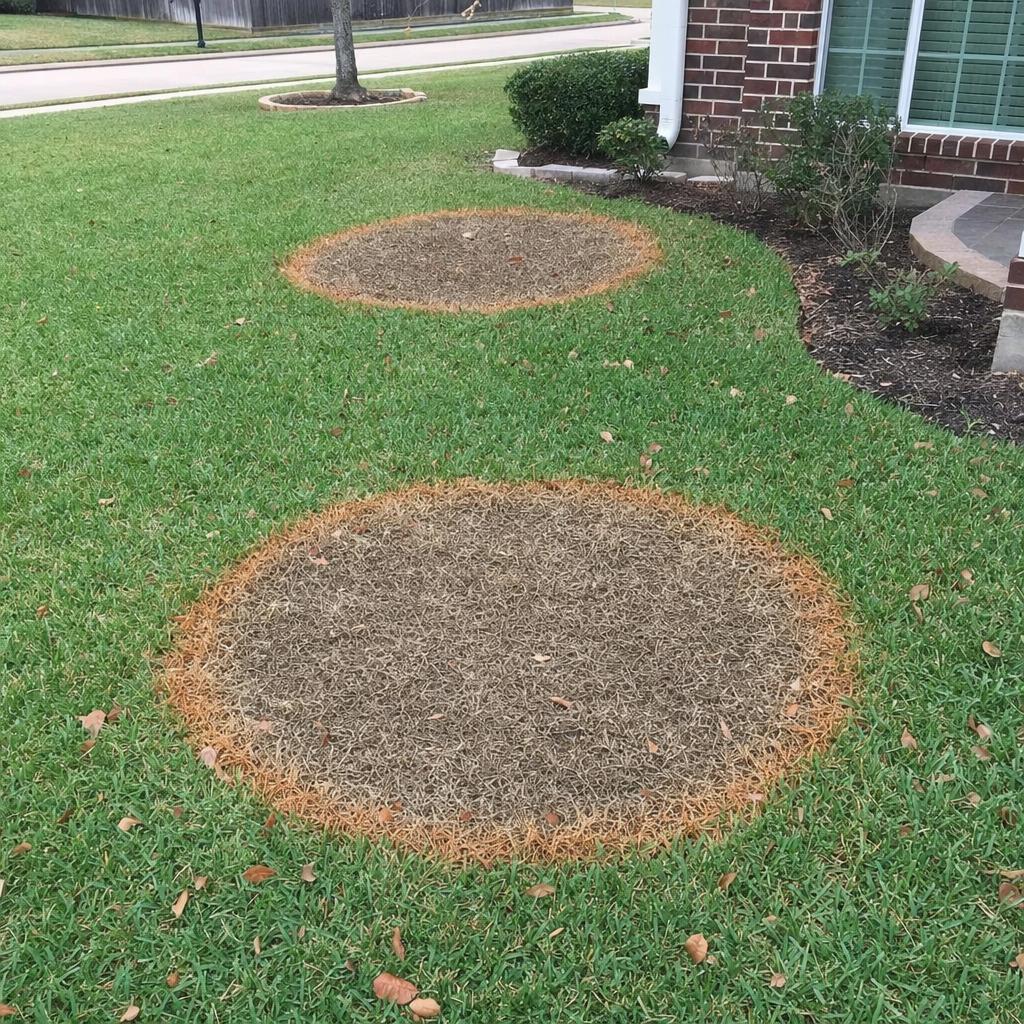 Brown circles